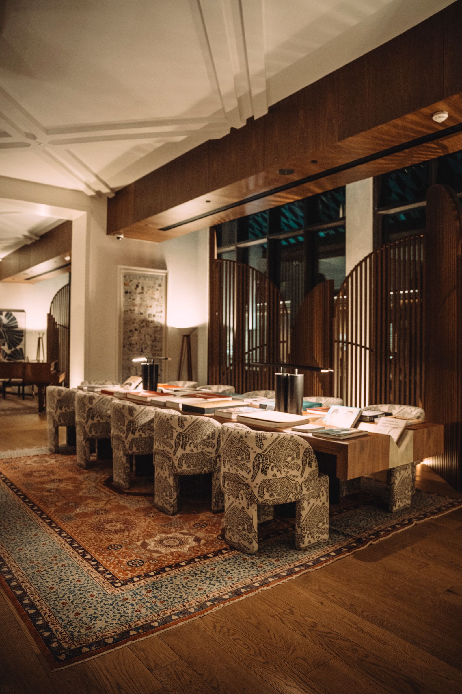 The S-Heema lounge at night